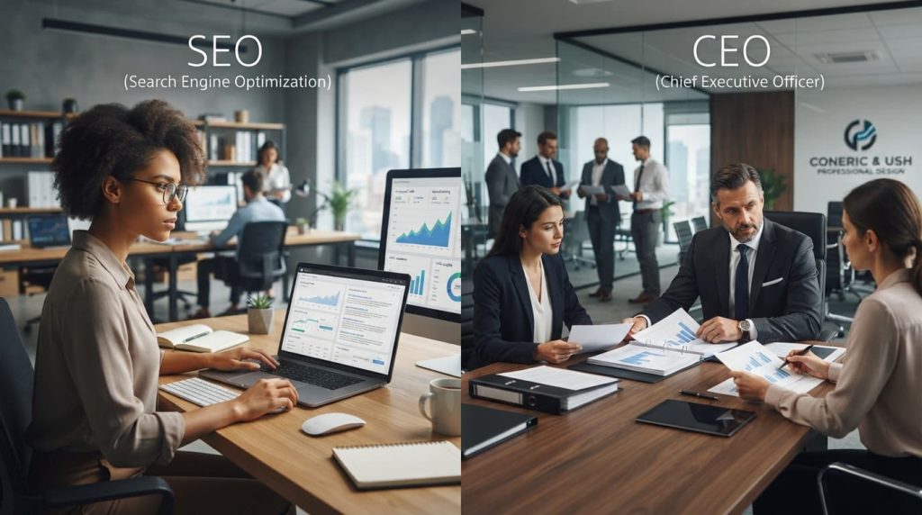 SEO و CEO با یکدیگر چه تفاوت هایی دارند؟