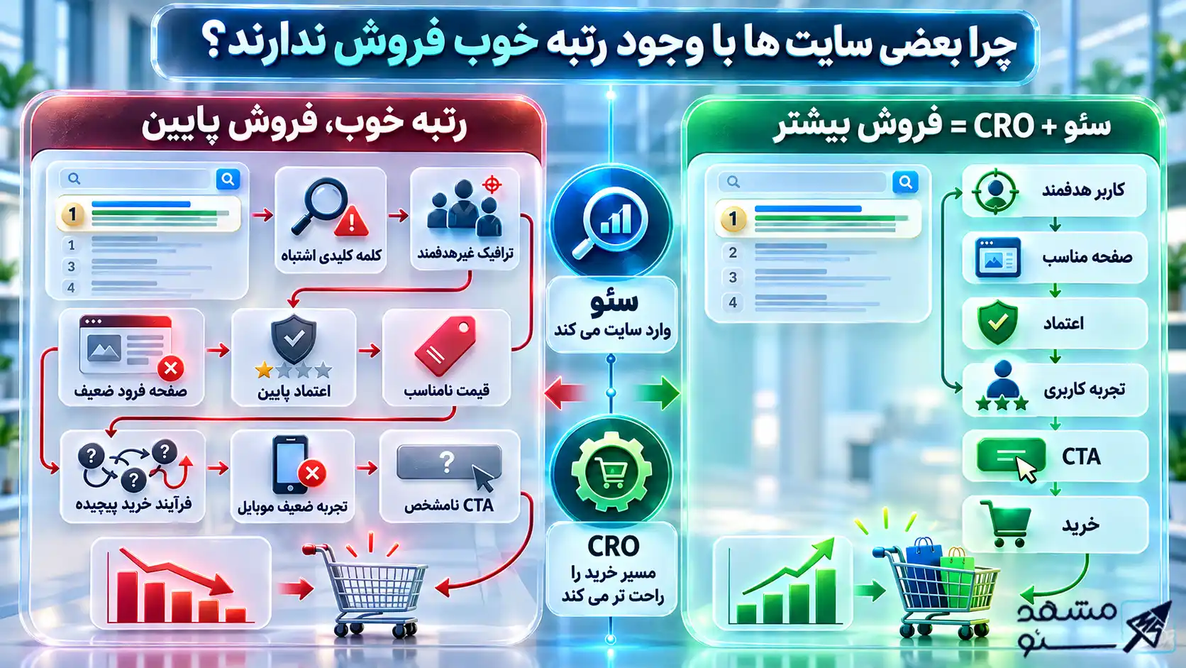 چرا بعضی سایت ها با وجود رتبه خوب فروش ندارند؟