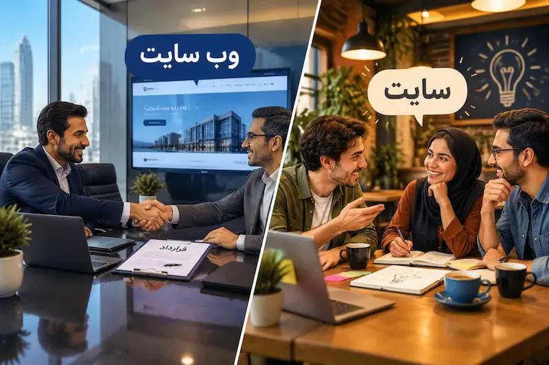 تفاوت سایت و وبسایت